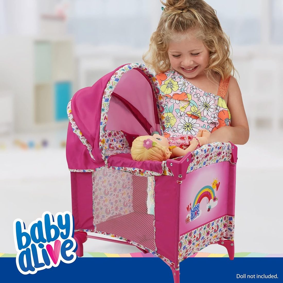 Deluxe Doll Play Yard, Pink Rainbow Pack, view 4