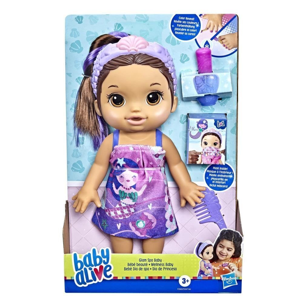 Glam Spa Baby Doll Baby Alive doll set