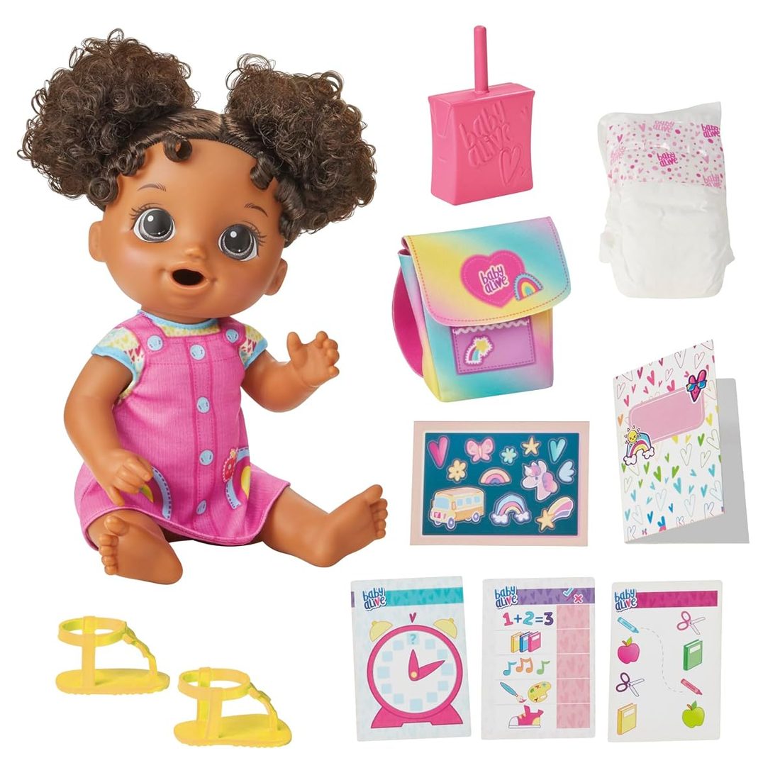 Time for School, Black Hair Baby Alive doll set